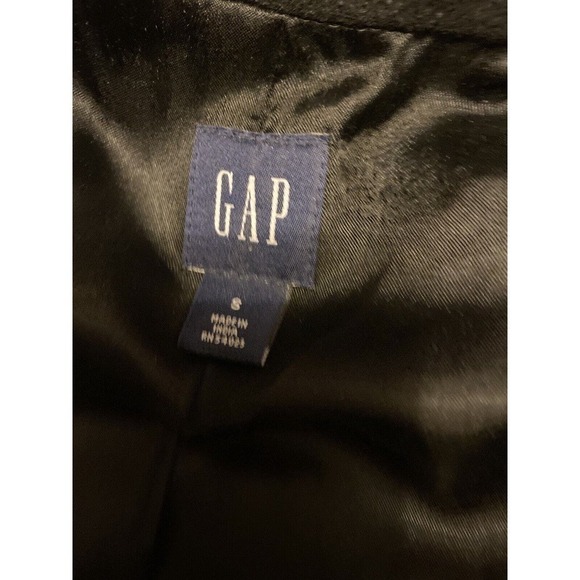 GAP Womens S Black Wool Blend Coat Toggle Button Jacket Lined full zip Military - Picture 9 of 9